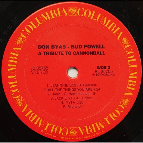 Don Byas / Bud Powell - A Tribute To Cannonball