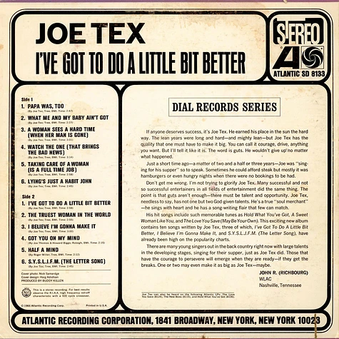 Joe Tex - I've Got To Do A Little Bit Better