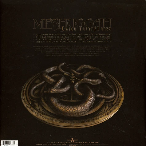 Meshuggah - Catch Thirty Three Black Vinyl Edition