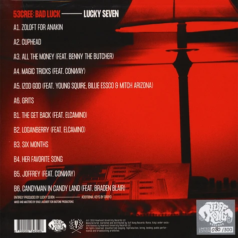 Lucky Seven - 53cree: Bad Luck Red Vinyl Edition