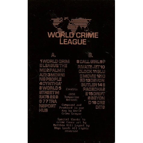World Crime League - World Crime League Volume 1
