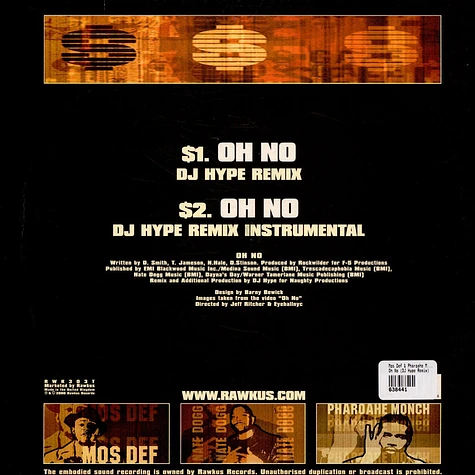 Mos Def, Nate Dogg, Pharoahe Monch - Oh No (DJ Hype Remix)