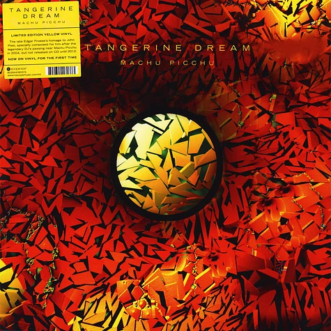 Tangerine Dream - Machu Picchu Yellow Vinyl Record Store Day 2019 Edition