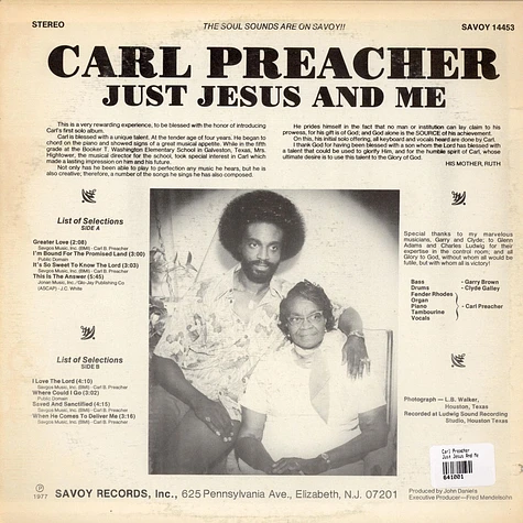 Carl Preacher - Just Jesus And Me