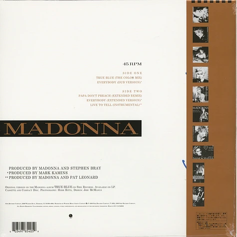 Madonna - True Blue (Super Club Mix) Blue Vinyl Record Store Day 2019 Edition