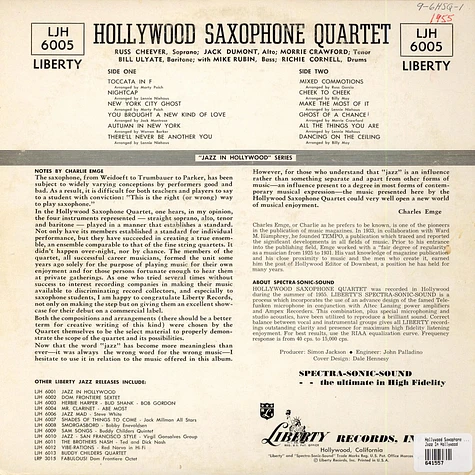 Hollywood Saxophone Quartet - Jazz In Hollywood