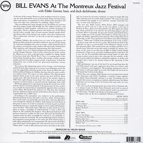 Bill Evans - At The Montreux Jazz Festival