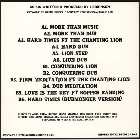 J.Robinson & WhoDemSound - More Than Music
