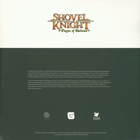 Jake Kaufman - OST Shovel Knight - Plague Of Shadows: The Definitive Soundtrack Green Vinyl Edition