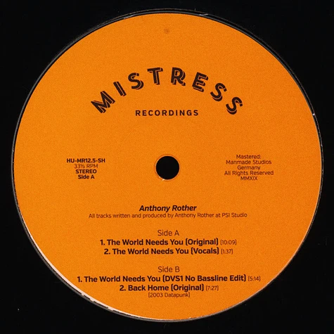 Anthony Rother - Mistress 12.5