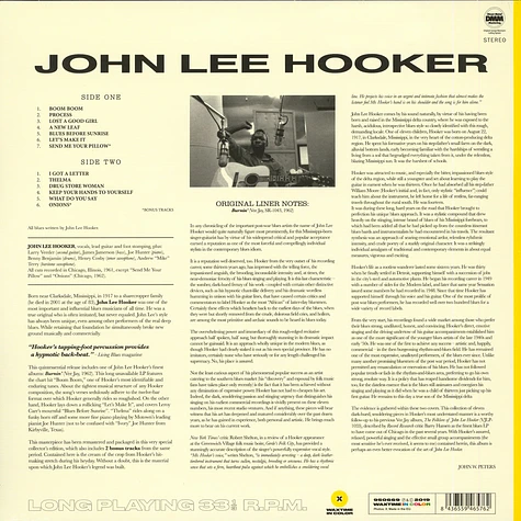 John Lee Hooker - Burnin' Transparent Yellow Vinyl Edition