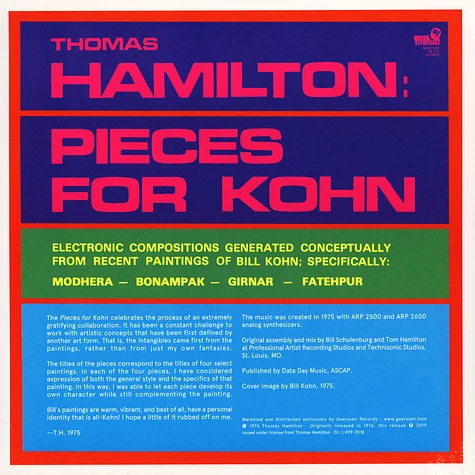 Thomas Hamilton - Pieces For Kohn