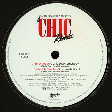 Sister Sledge / Sheila & B. Devotion - Got To Love Somebody / Your Love Is So Good (Dimitri From Paris Mixes)