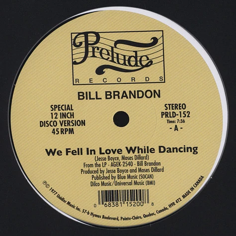 Bill Brandon & Lorraine Johnson - We Feel In Love While Dancing / The More I Get, The More I Want