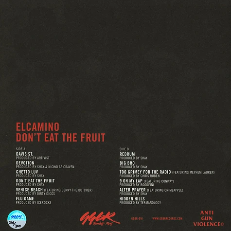 Elcamino - Don't Eat The Fruit Black Vinyl Edition