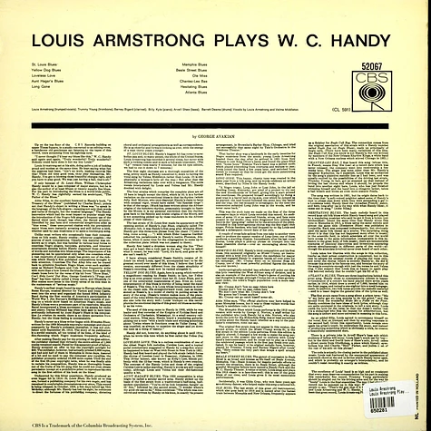 Louis Armstrong - Louis Armstrong Plays W. C. Handy