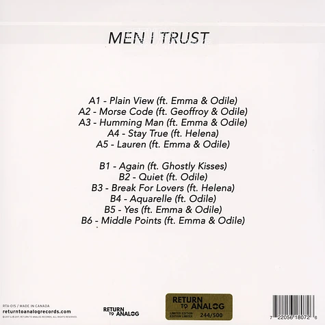 Men I Trust - Men I Trust Black Vinyl Edition