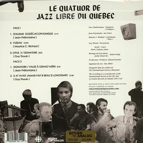 Le Quatuor De Jazz Libre Du Quebec - Le Quatuor De Jazz Libre Du Quebec