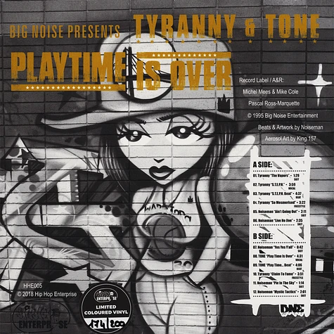 Tyranny & Tone - Playtime Is Over EP (1995)