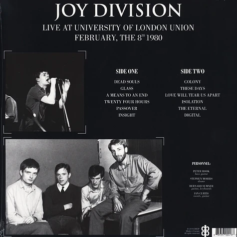 Joy Division - Live At University Of London Union 1980