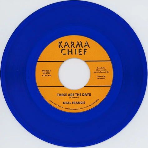 Neal Francis - These Are The Days HHV EU Exclusive Blue Vinyl Edition