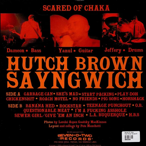 Scared Of Chaka - Hutch Brown Sayngwich