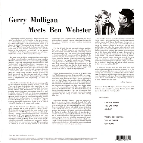 Gerry Mulligan & Ben Webster - Gerry Mulligan Meets Ben Webster