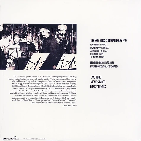 New York Contemporary Five - Live At Koncertsal Copenhagen 1963