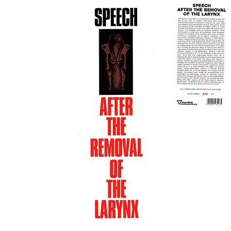 V.A. - Speech After The Removal Of The Larynx