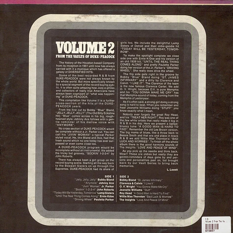 V.A. - Volume 2 From The Vaults Of Duke/Peacock