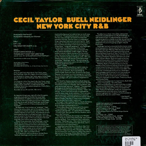 Cecil Taylor, Buell Neidlinger - New York City R&B