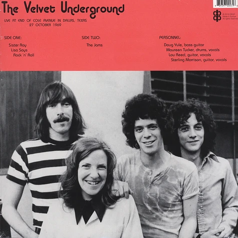Velvet Underground - Live At End Of Cole Avenue Dallas 1969