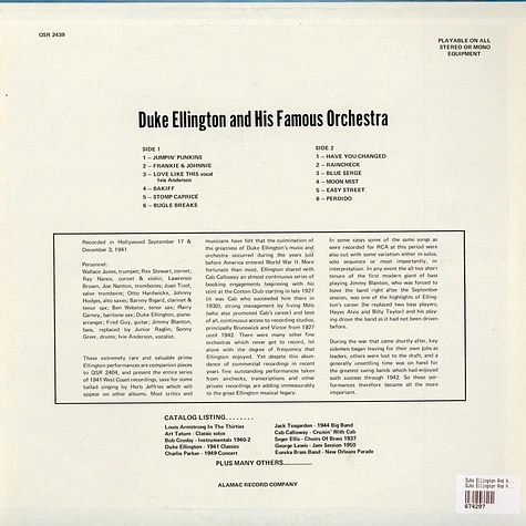 Duke Ellington And His Orchestra - Duke Ellington And His Famous Orchestra