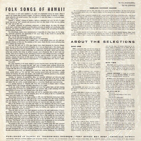 Noelani Mahoe - Folk Songs Of Hawaii
