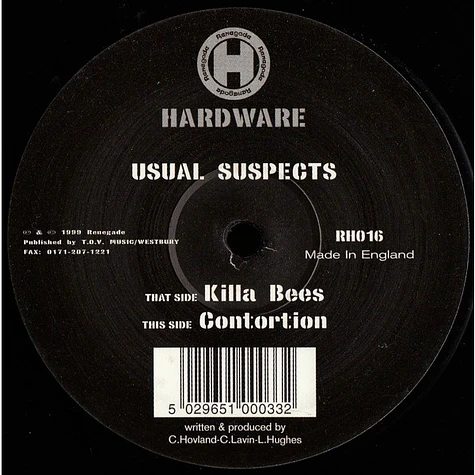 Usual Suspects - Killa Bees / Contortion