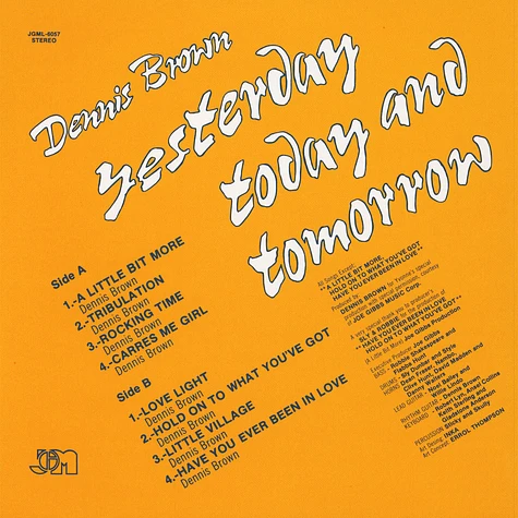 Dennis Brown - Yesterday Today And Tomorrow