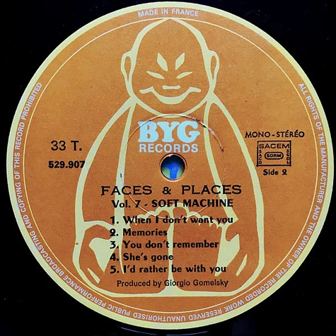 Soft Machine - Faces And Places Vol. 7