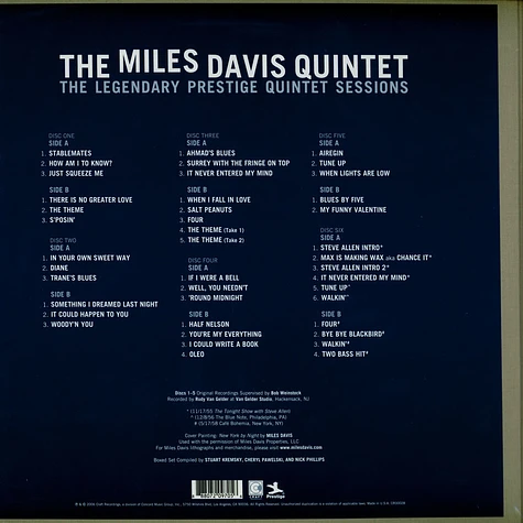 Miles Davis - Legendary Prestige Quintet Sessions Boxset