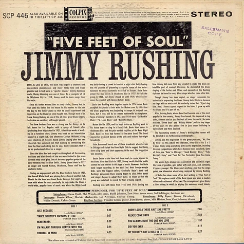 Jimmy Rushing - Five Feet Of Soul