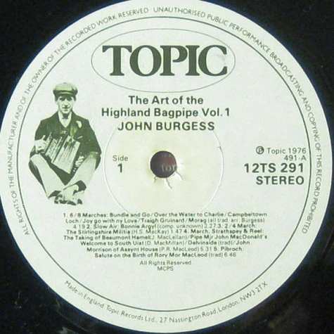 John Burgess - The Art Of The Highland Bagpipe - Vol 1