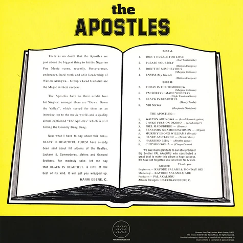 The Apostles - Black Is Beautiful HHV Exclusive Red Vinyl Edition