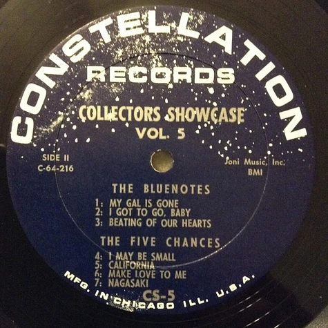 The 5 Echoes, The Five Blue Notes, The 5 Chances - Collectors Showcase Groups Three Vol. V