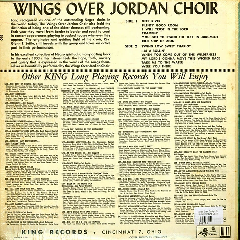 Wings Over Jordan - An Outstanding Collection Of Negro Spirituals