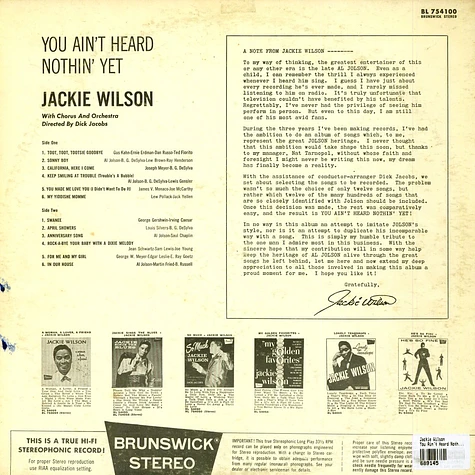 Jackie Wilson - You Ain't Heard Nothin Yet