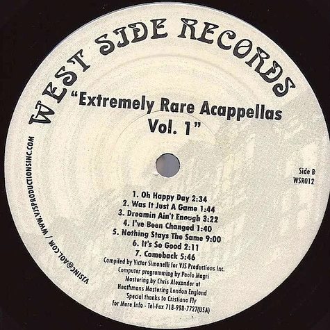 V.A. - Extremely Rare Acappellas Vol. 1