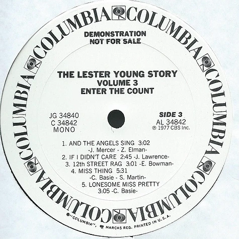 Lester Young - The Lester Young Story / Volume 3 Enter The Count
