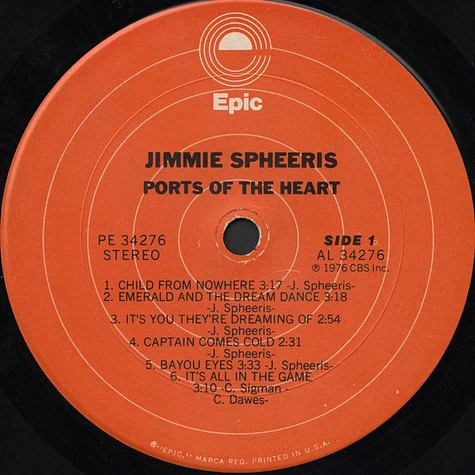 Jimmie Spheeris - Ports Of The Heart