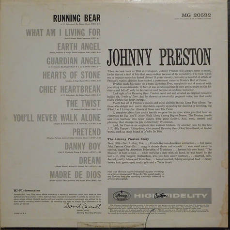 Johnny Preston - Running Bear