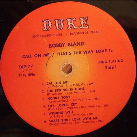 Bobby Bland - Call On Me / That's The Way Love Is