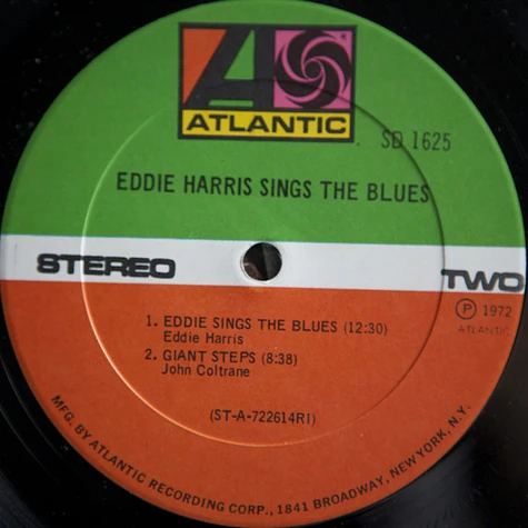 Eddie Harris - Sings The Blues